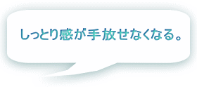 しっとり感が手放せなくなる。 
